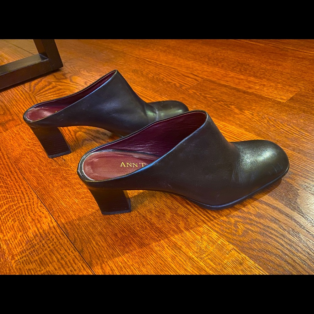 Ann Taylor, Black, Size 6.5, mule, warn maybe once,
